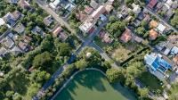 A climate-smart city from an aerial view.